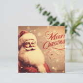 Nostalgic Retro Santa Claus Frohe Weihnachten (Stehend Vorderseite)