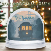 Nostalgic San Francisco Cable Car Travel Keepsake Schneekugeln