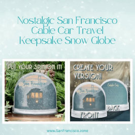 Nostalgic San Francisco Cable Car Travel Keepsake  Schneekugeln