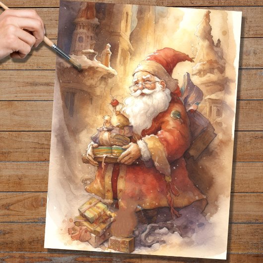 Nostalgic Santa 4 Decoupage Paper Seidenpapier