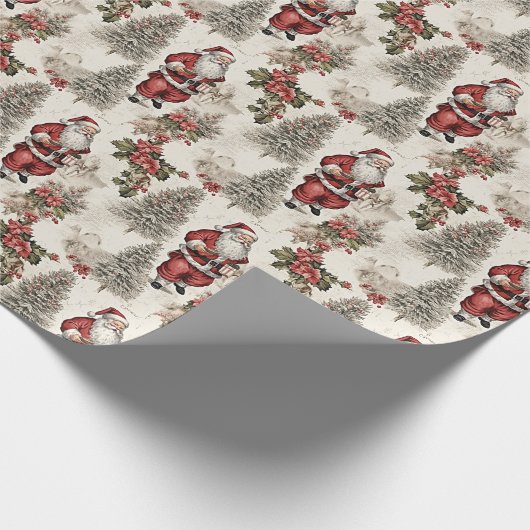 Nostalgic Santa Geschenkpapier (Ecke)