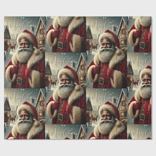 Nostalgic Santa Geschenkpapier (Flach)