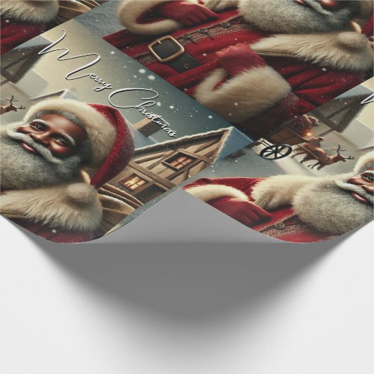 Nostalgic Santa Geschenkpapier (Ecke)