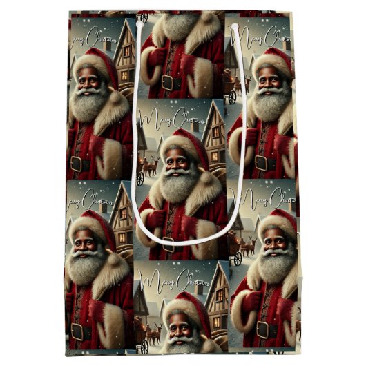 Nostalgic Santa Mittlere Geschenktüte (Rückseite)