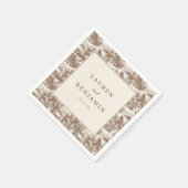 Nostalgic Sepia Pastoral Landscape Serviette (Ecke)