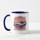 Nostalgic Synthwave Sunset Car Tasse (Links)