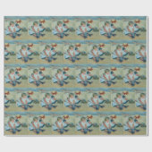 NOSTALGIC/ TWO YOUNG GIRLS, DAY AT BEACH GESCHENKPAPIER (Flach)