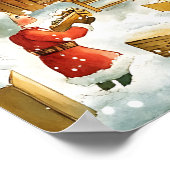 Nostalgic Vintage Christmas Family Poster (Ecke)