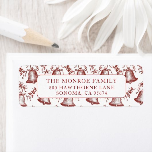 Nostalgic Vintage Red Christmas Bells (Insitu)