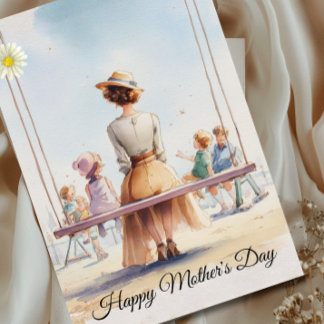 Nostalgic Watercolor  Mother's Day Karte