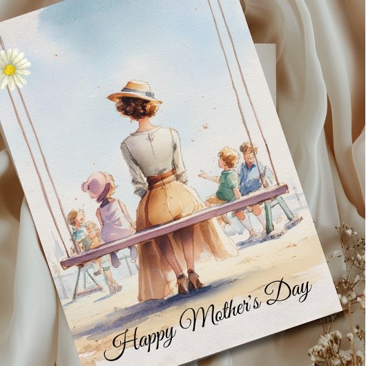 Nostalgic Watercolor Mother's Day Karte