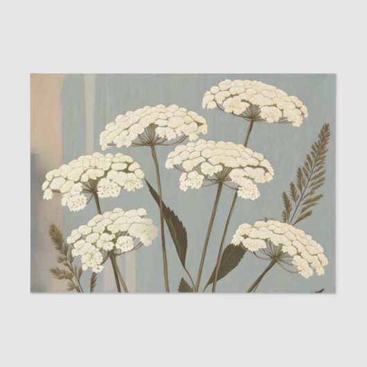 Nostalgic Yarrow Botanical Seidenpapier (Vorderseite)