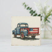 Nostalgie auf Rädern: Vintage Herrlichkeit Feiertagskarte (Stehend Vorderseite)