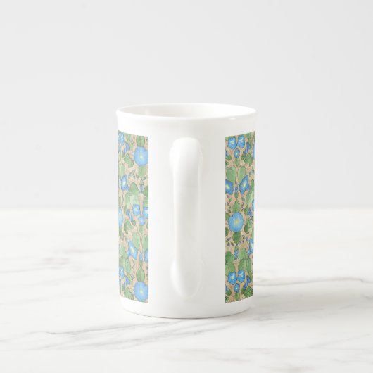 Nostalgie Blue Morning Glory Bone China Tasse (Rückseite)
