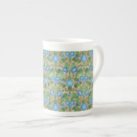 Nostalgie Blue Morning Glory Bone China Tasse