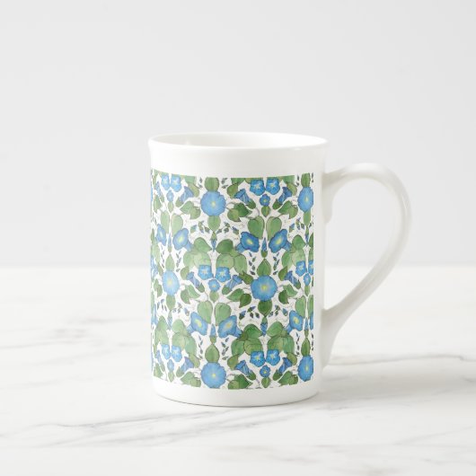 Nostalgie Blue Morning Glory Bone China Tasse (Rechts)