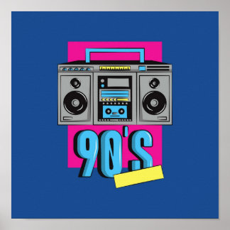 Nostalgie der 90er-Jahre Poster