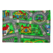 Nostalgie der 90er Jahre, Track Teppich Auto Road  Kissenbezug (Rückseite)