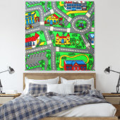 Nostalgie der 90er Jahre, Track Teppich Auto Road Leinwanddruck (Insitu (Schlafzimmer))