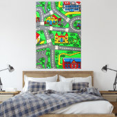 Nostalgie der 90er Jahre, Track Teppich Auto Road  Leinwanddruck (Insitu (Schlafzimmer))