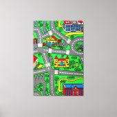 Nostalgie der 90er Jahre, Track Teppich Auto Road Leinwanddruck (Vorderseite)