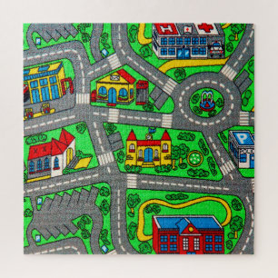 Nostalgie der 90er Jahre, Track Teppich Auto Road  Puzzle