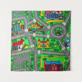 Nostalgie der 90er Jahre, Track Teppich Auto Road  Wandteppich (Vorderseite)