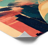 Nostalgie Drehung Futurismus Frauenposter Poster (Ecke)