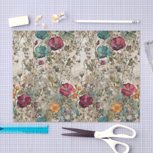 Nostalgie Garden Seidenpapier (Handwerk)