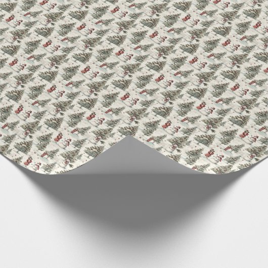 Nostalgie im Schnee Geschenkpapier (Ecke)