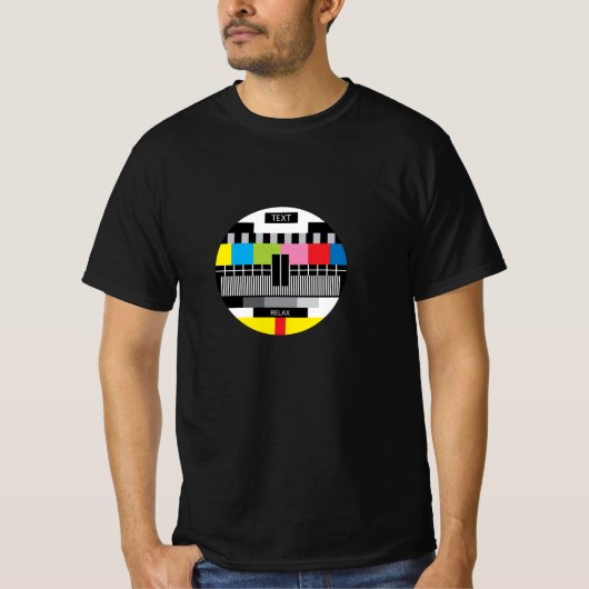 Nostalgie Retro TV No Signal Screen T-Shirt (Vorderseite)