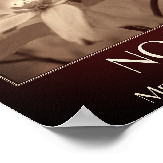 Nostalgie Sepia Dogwood Blume Poster (Ecke)