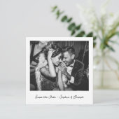 Nostalgie | Sofortbild-Look Hochzeit Save The Date (Stehend Vorderseite)