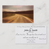 Nostalgiker-offene Straßen-Begräbnis- Gebets-Karte Visitenkarte (Vorne/Hinten)