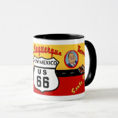 Nostalgiker US-Weg 66 - New Mexiko Tasse (VorderseiteRechts)