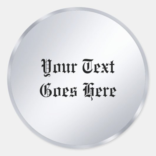 Nostalgisch Alter Stil Text Kalligrafie Script Sil Runder Aufkleber (Vorderseite)