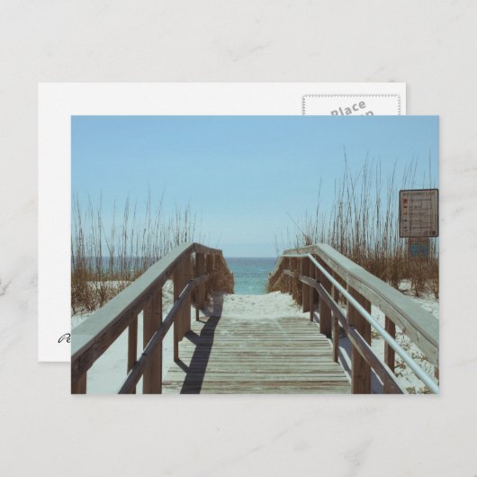 Nostalgisch Alter Strand Zugang Pensacola Strand Postkarte (Vorne/Hinten)