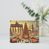 Nostalgisch Berlin Weihnachtsdesign - Feiertagsmag Feiertagspostkarte (Stehend Vorderseite)