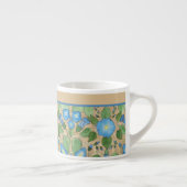 Nostalgisch Blue Morning Glory Floral Pattern, Tau Espressotasse (Rechts)