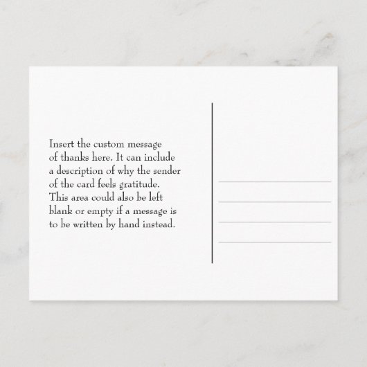 Nostalgisch "Danke für Ihre Freundlichkeit" Postka Postkarte (Rückseite)