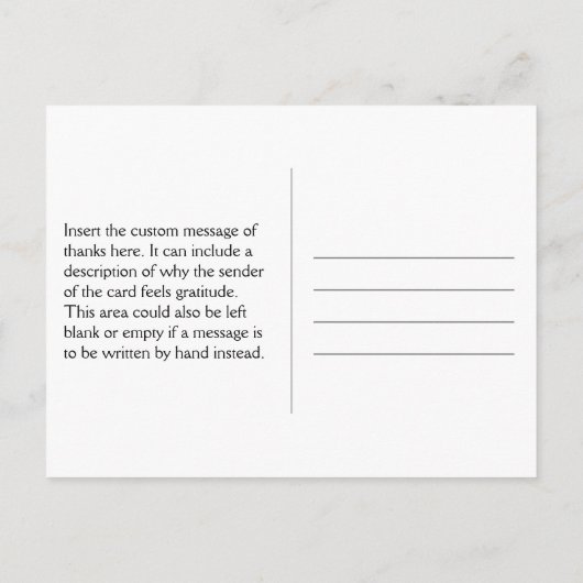 Nostalgisch "Danke!" Postkarte (Rückseite)