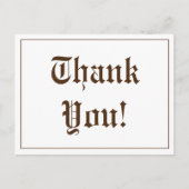 Nostalgisch "Danke!" Postkarte (Vorderseite)