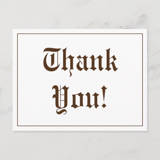 Nostalgisch "Danke!" Postkarte (Vorderseite)