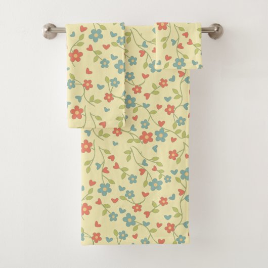 Nostalgisch Florals Badezimmer Handtücher Set (Insitu)