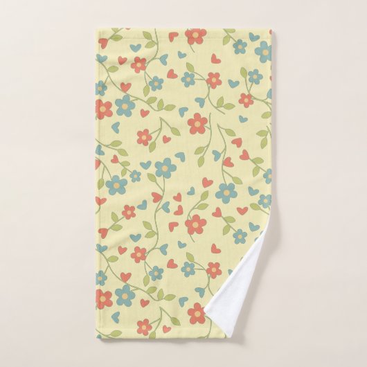 Nostalgisch Florals Badezimmer Handtücher Set (Handtuch)