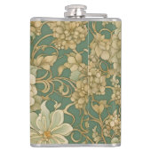 Nostalgisch Florals in Vintag Hues Flachmann (Rückseite)