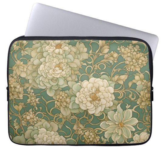 Nostalgisch Florals in Vintag Hues Laptopschutzhülle (Vorderseite)