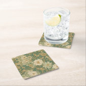Nostalgisch Florals in Vintag Hues Rechteckiger Pappuntersetzer (Vor Ort)