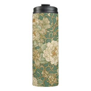 Nostalgisch Florals in Vintag Hues Thermosbecher