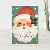 Nostalgisch Frohe Weihnachten Niedlich Santa Perso (Vorderseite)